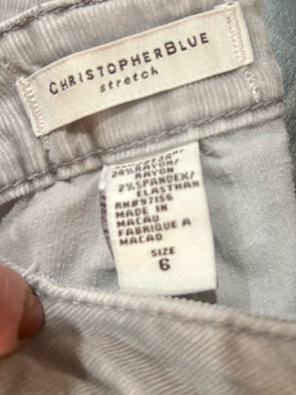 Christopher Blue Grey corduroy Straight-Leg Jeans - Picture 5 of 6